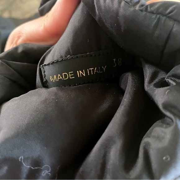 Gia Borghini Boot Gia 19 Fabric Puffer Knee-High Platform Lug Black 38 GUC - Picture 6 of 8